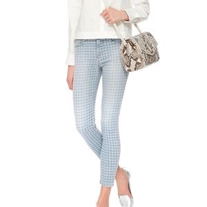 Current/Elliott stiletto jean in gingham check